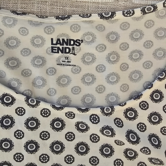 Land's End 1X Modal Blend Jersey Front Tie Top - Picture 3 of 9